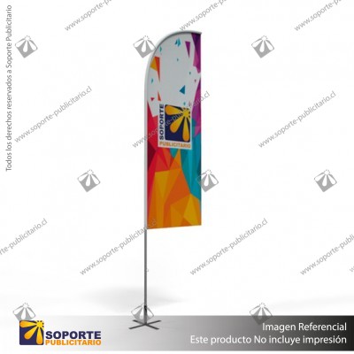 MASTIL CURVO VELA ALUMINIO 320*80 CMS PARA BANDERA PUBLICITARIA
