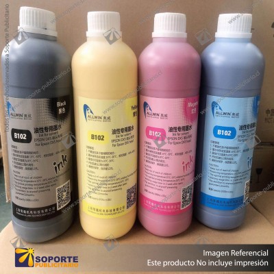TINTA ECOSOLVENTE ALLWIN 1 LITRO COLOR MAGENTA PARA CABEZALES DX3. DX4. DX5. DX7 (C20)