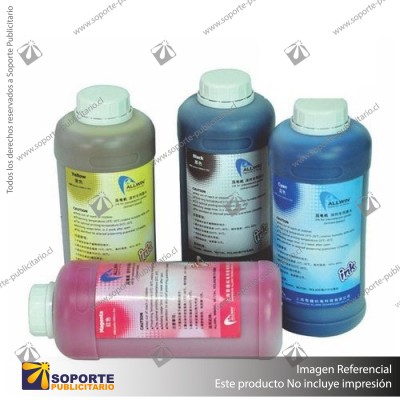 TINTA ECOSOLVENTE ALLWIN 1 LITRO COLOR AMARILLO PARA CABEZALES DX3. DX4. DX5. DX7 (C20)